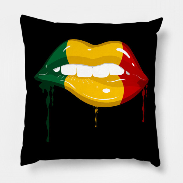 Juneteenth Vibes, Dripping lips, Black History, Freedom Pillow by UrbanLifeApparel