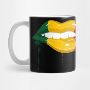 Juneteenth Vibes, Dripping lips, Black History, Freedom Mug