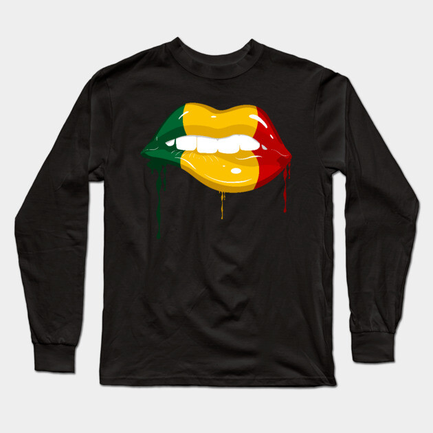 Juneteenth Vibes, Dripping lips, Black History, Freedom Long Sleeve T-Shirt by UrbanLifeApparel