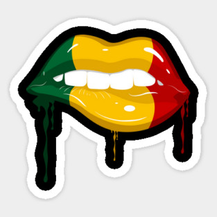 Juneteenth Vibes, Dripping lips, Black History, Freedom Sticker