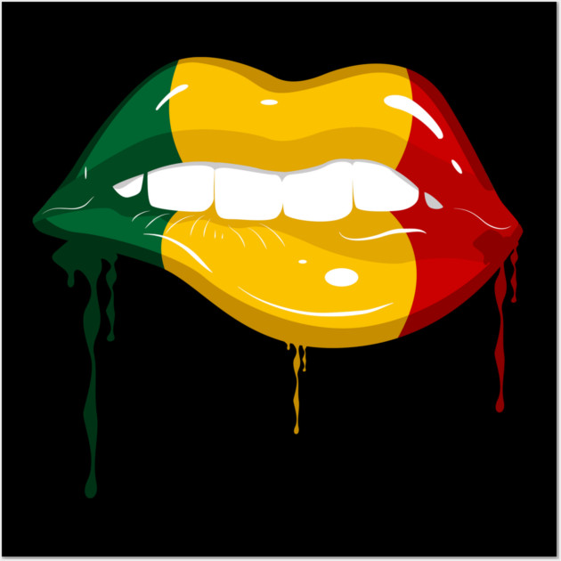 Juneteenth Vibes, Dripping lips, Black History, Freedom Wall Art by UrbanLifeApparel