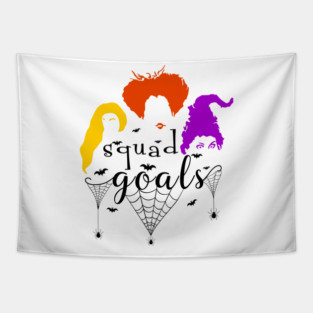 Squad Goals Halloween Tshirt - Hocus Pocus Witches Squad Tapestry