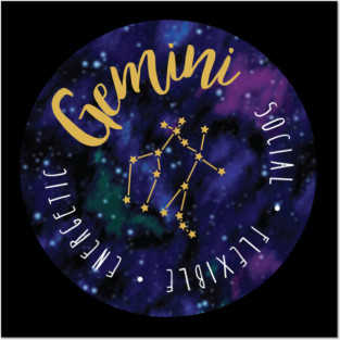 Gemini Zodiac Posters and Art