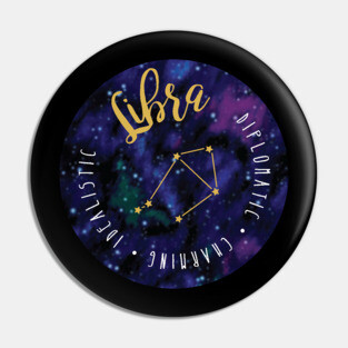 Libra Zodiac Pin