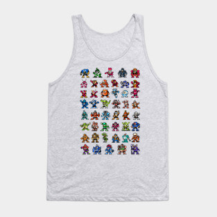 megaman 1-6 robot masters Tank Top