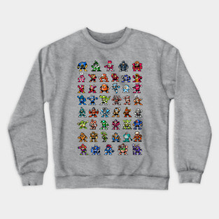 megaman 1-6 robot masters Crewneck Sweatshirt