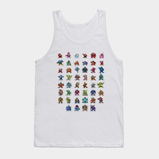 Mega-Man 1-6 Robot Masters Tank Top