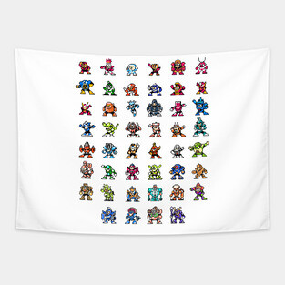 Mega-Man 1-6 Robot Masters Tapestry