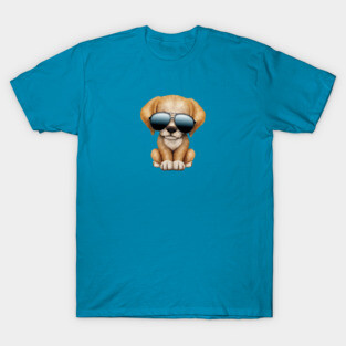 Cute Puppy Dog Wearing Sunglasses T-Shirt