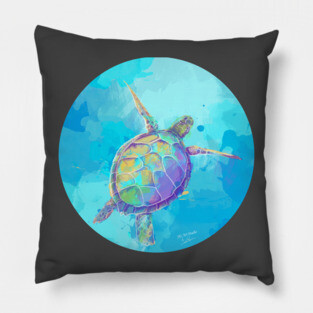 When The Sea Dreams - Sea Turtle Pillow