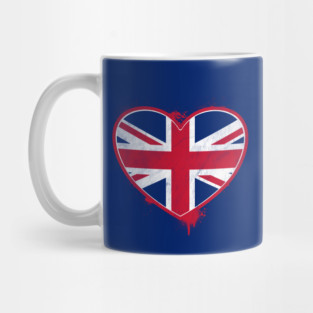 Heart Shaped UK Union Jack Flag Mug