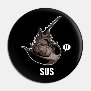 Suspicious Horseshoe Crab Pin