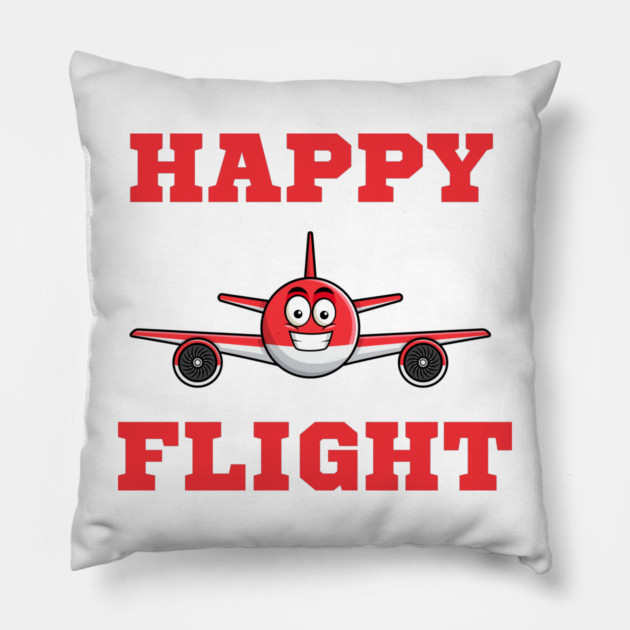 Happy Flight Pillow by Litehouse Tees