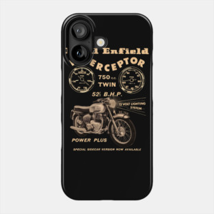 Royal Enfield Interceptor vintage Advertising by MotorManiac Phone Case