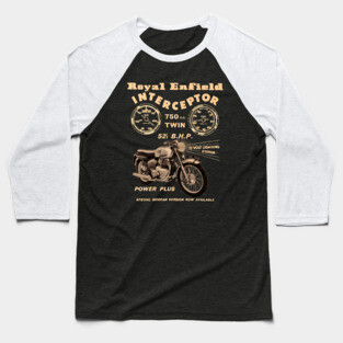 Royal Enfield Interceptor vintage Advertising by MotorManiac Baseball T-Shirt
