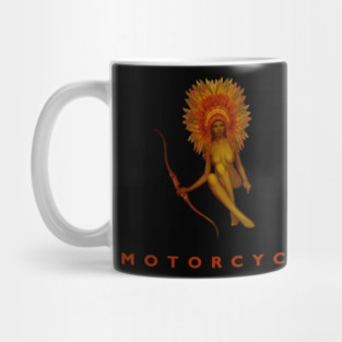 Vintage motorcycle poster design by MotorManiac Mug