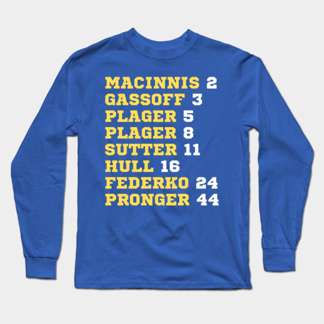 Blues Retired Numbers Long Sleeve T-Shirt by Litehouse Tees