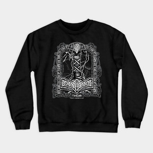 Thor Odinson, God of Thunder (Grayscale) Crewneck Sweatshirt
