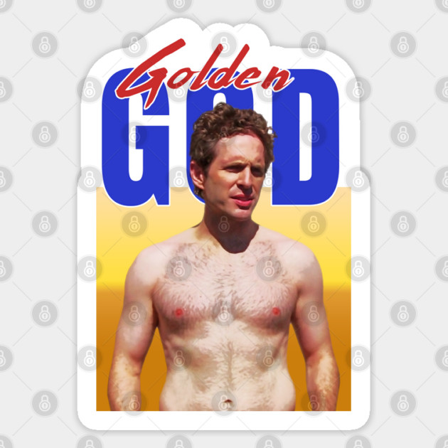 Golden God Sticker by Shit Post Hero