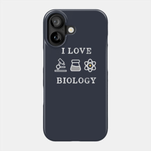 Microscope I Love Biology Retro Vintage Phone Case