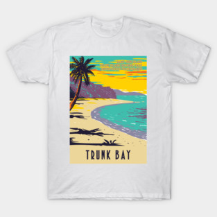 WPA Poster of Trunk Bay beach, Virgin Islands National Park in the island of St John, USA T-Shirt