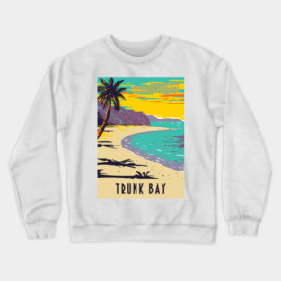 WPA Poster of Trunk Bay beach, Virgin Islands National Park in the island of St John, USA Crewneck Sweatshirt