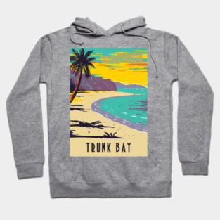 WPA Poster of Trunk Bay beach, Virgin Islands National Park in the island of St John, USA Hoodie