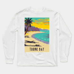 WPA Poster of Trunk Bay beach, Virgin Islands National Park in the island of St John, USA Long Sleeve T-Shirt