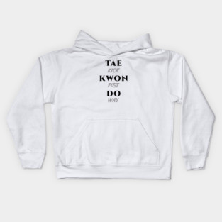 Taekwondo Minimalist Kids Hoodie