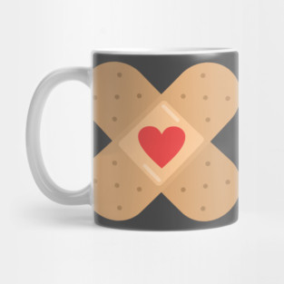 Heart Love Plaster - hearts loving nurse Band-Aid Mug