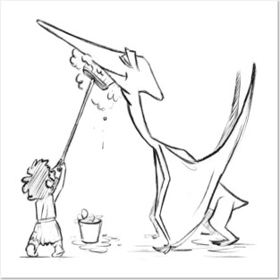 Pterodactyl bath Posters and Art