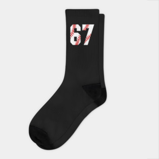 Baseball Number 67 #67 Baseball Shirt Jersey Favorite Player Biggest Fan Socks