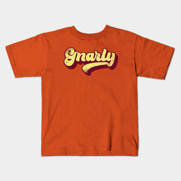 Gnarly Retro 70s Surf Kids T-Shirt by SpacePodTees