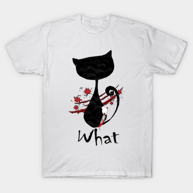 Cat What Murderous Black by Db Printed