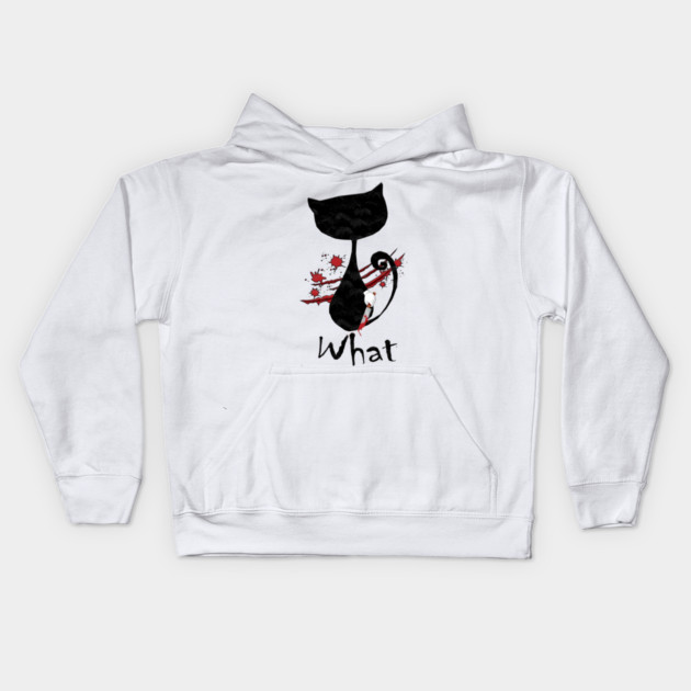 Cat What Murderous Black Kids Hoodie by Db Printed