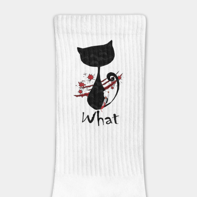 Cat What Murderous Black by Db Printed