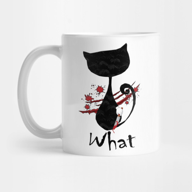 Cat What Murderous Black by Db Printed