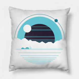 Solitude Eyes Blue Pillow