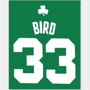 Larry Bird // Vintage Number Basketball Posters and Art