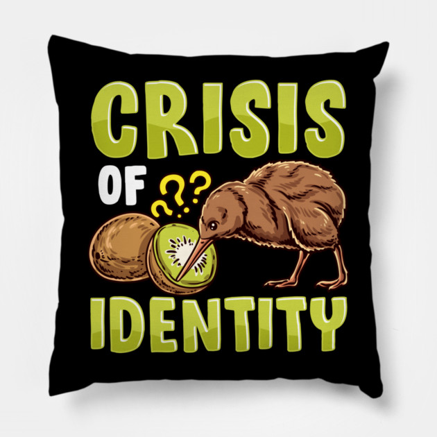 Same Name Crisis Identity Kiwi Fruit New Zealand Kiwi Bird Pillow by belownormal