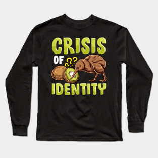 Same Name Crisis Identity Kiwi Fruit New Zealand Kiwi Bird Long Sleeve T-Shirt