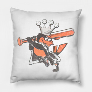 Baltimore Orioles - Vintage Baseball Fan Pillow