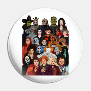 Horror Movie Characters Pin