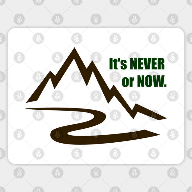 It's Never or Now Sticker by Stars Hollow Mercantile