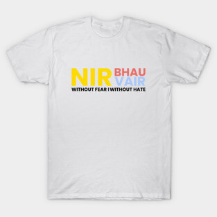 Nirbhau Nirvair Punjabi Sikh phrase T-Shirt