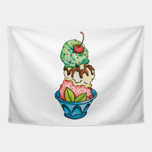 Ice Cream Sundae Tapestry
