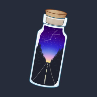 Bottle into the night landscape T-Shirt