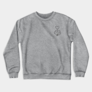 Head and Heart cartoon Crewneck Sweatshirt