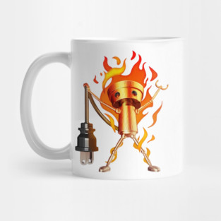 Chibi-Robo on Fire Mug