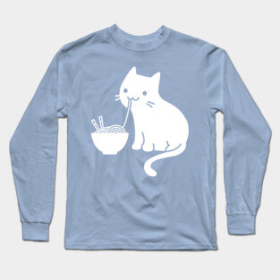Cats And Ramen Long Sleeve T-Shirt